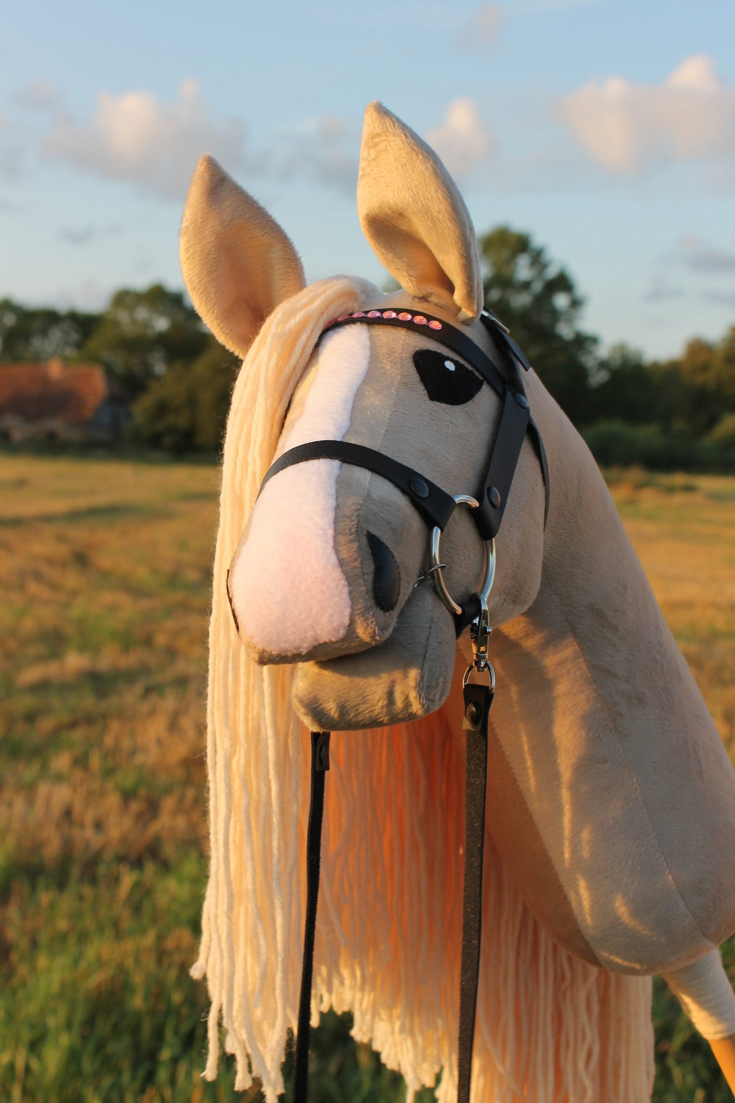 Hobby horse with bridle A3 Palomino MEDIEVAL