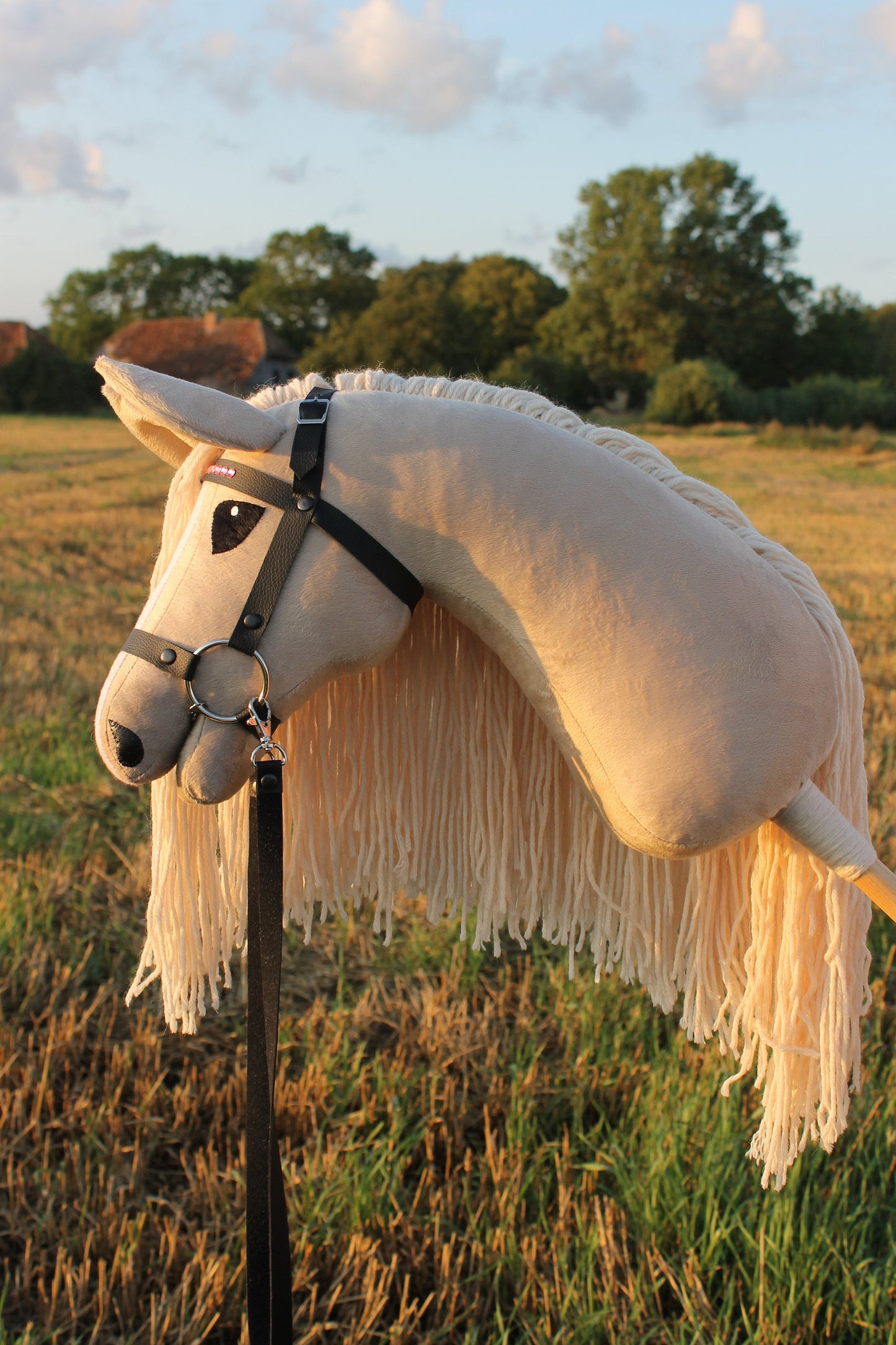 Hobby horse with bridle A3 Palomino MEDIEVAL