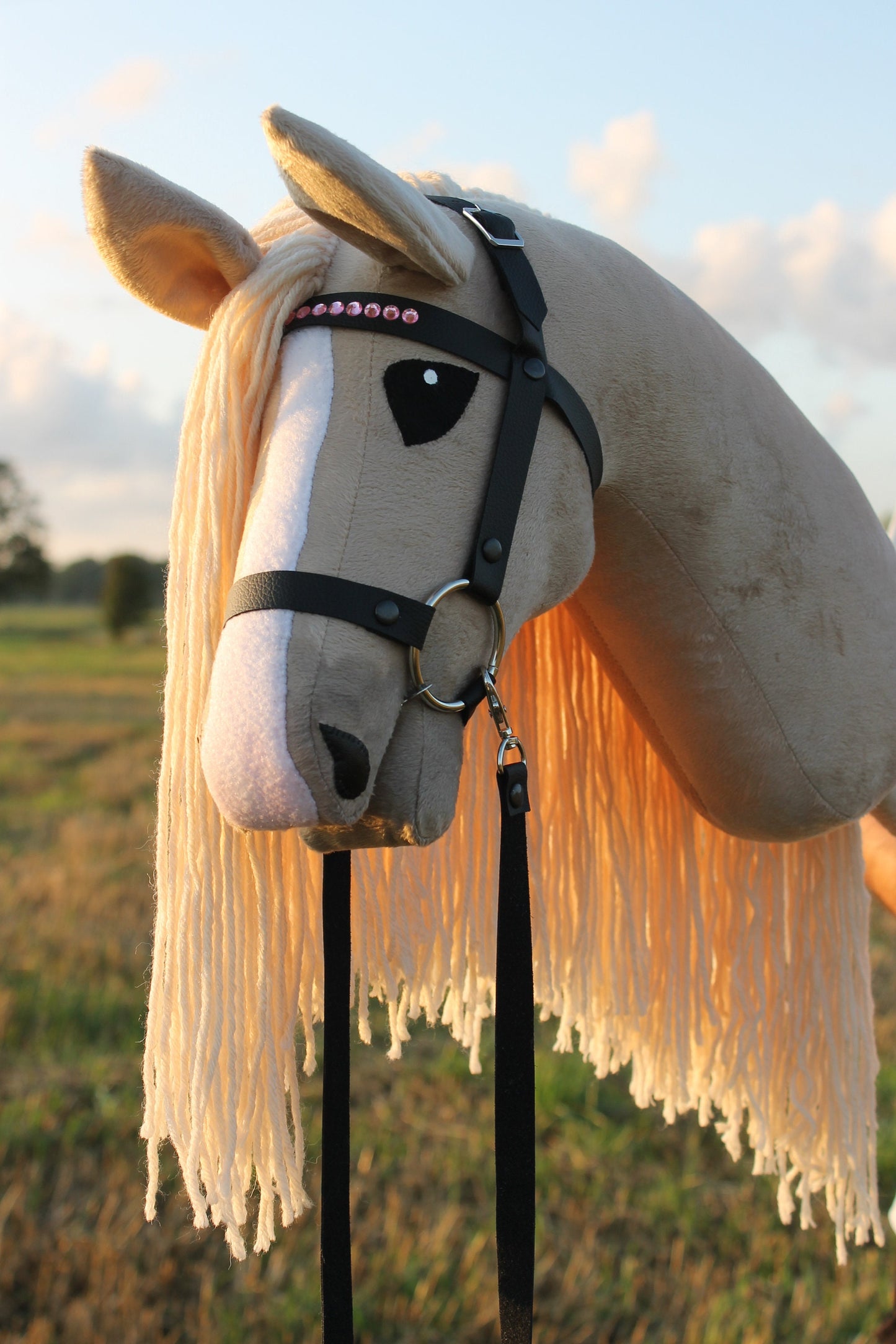 Hobby horse with bridle A3 Palomino MEDIEVAL
