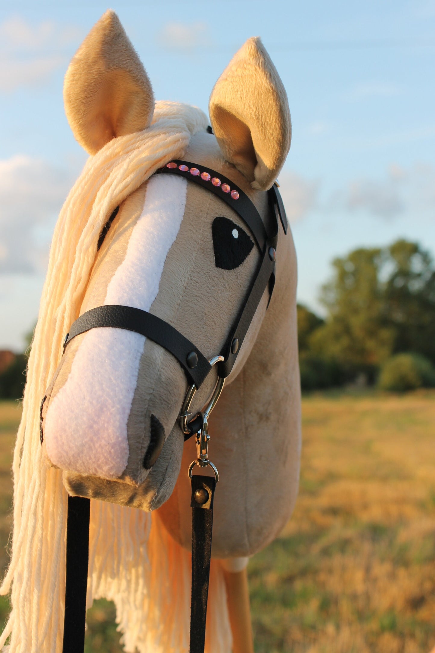 Hobby horse with bridle A3 Palomino MEDIEVAL