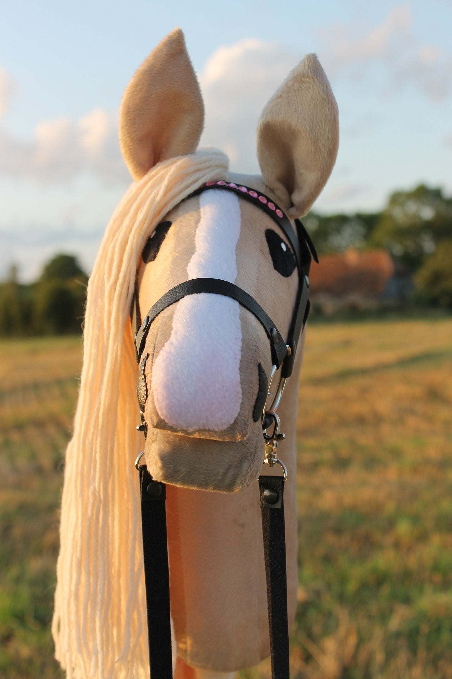 Hobby horse with bridle A3 Palomino MEDIEVAL