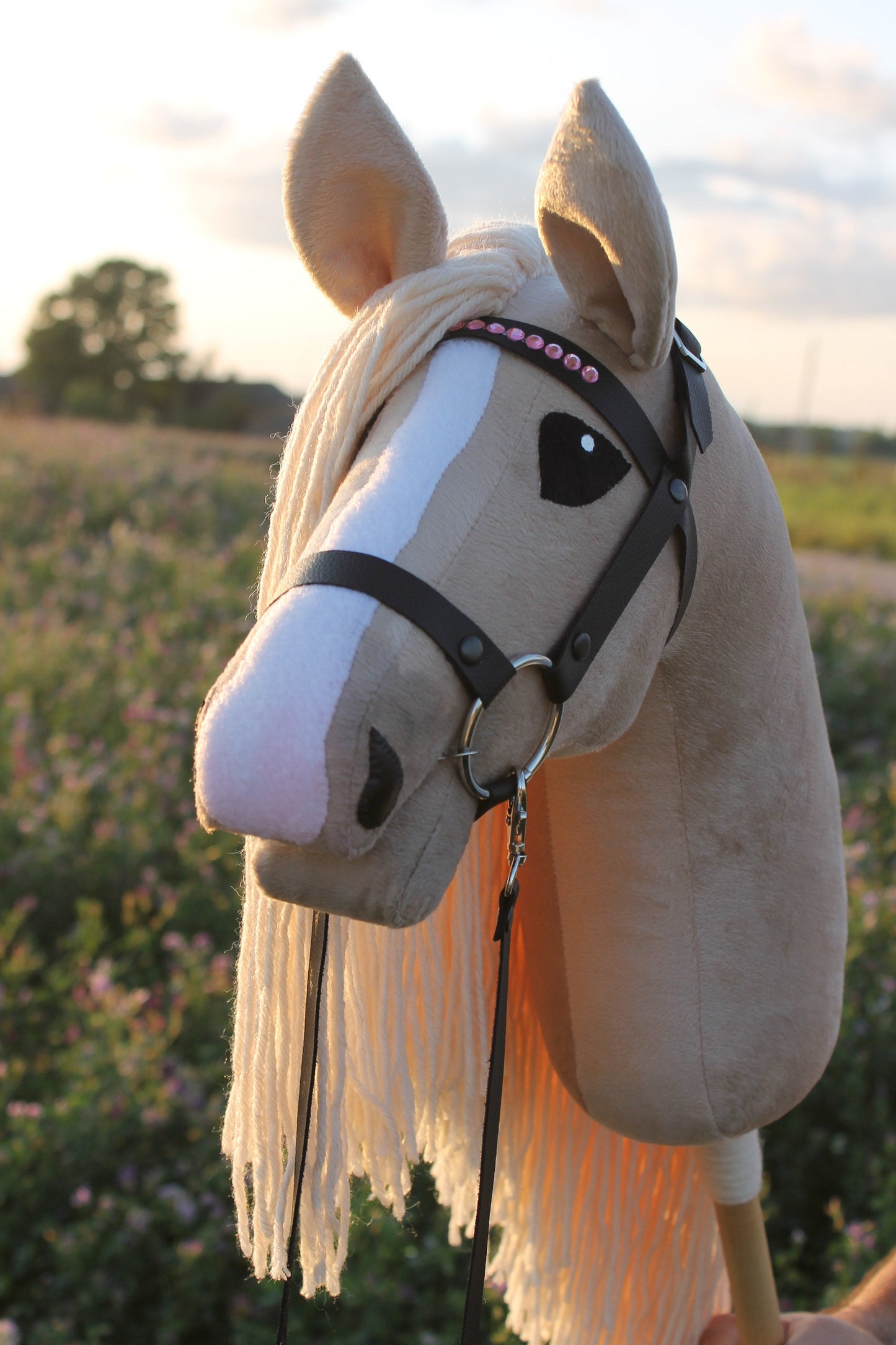Hobby horse with bridle A3 Palomino MEDIEVAL