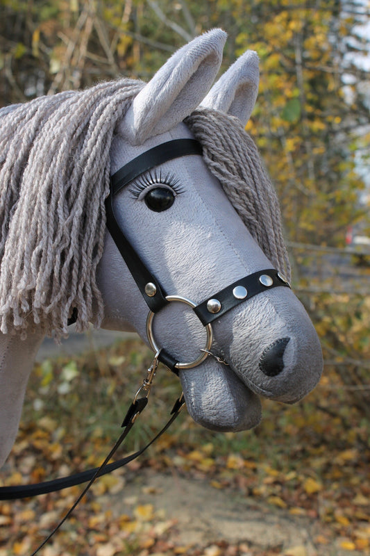 Hobby horse with bridle A3 Blue Roan PRINCESS