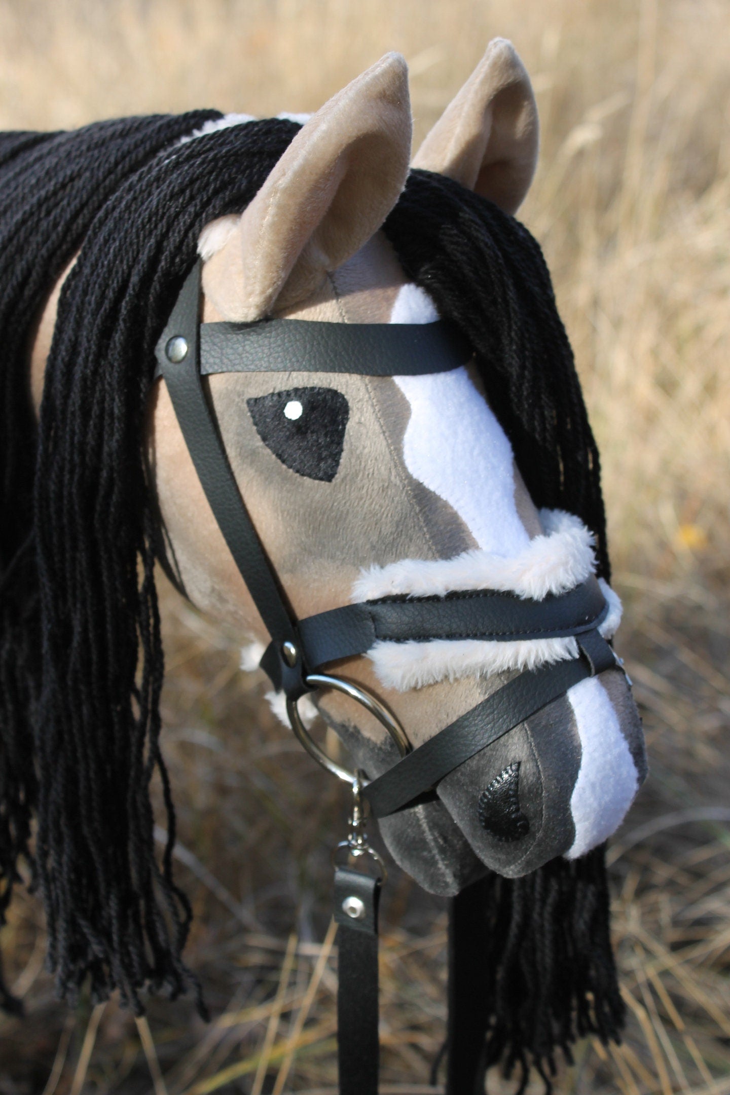 Hobby horse with bridle A3 Bay Roan AMBER