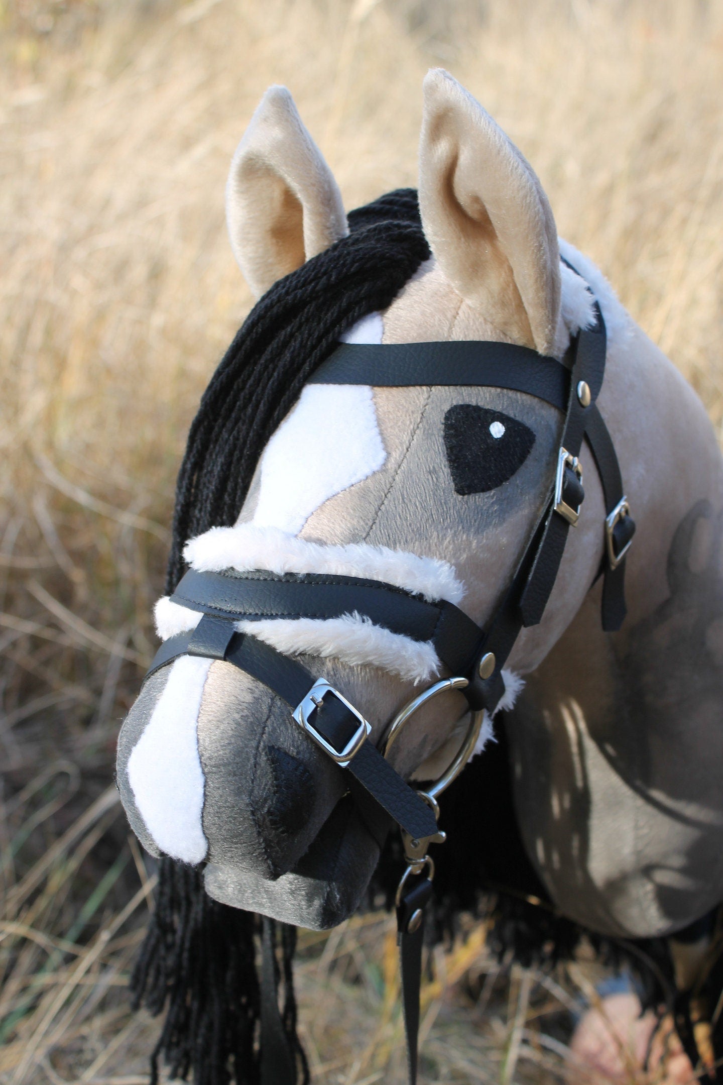 Hobby horse with bridle A3 Bay Roan AMBER