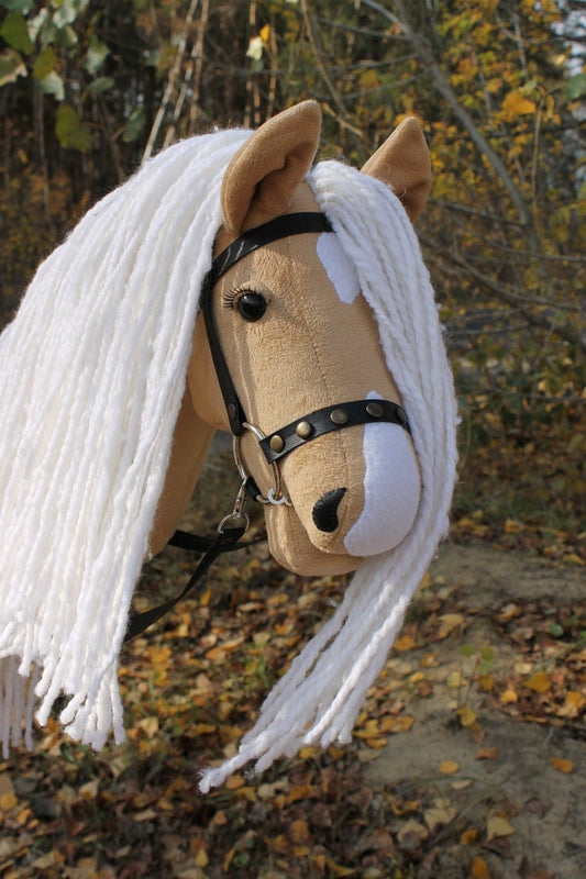 Hobby horse with bridle A3 Palomino PRINCESS v.2