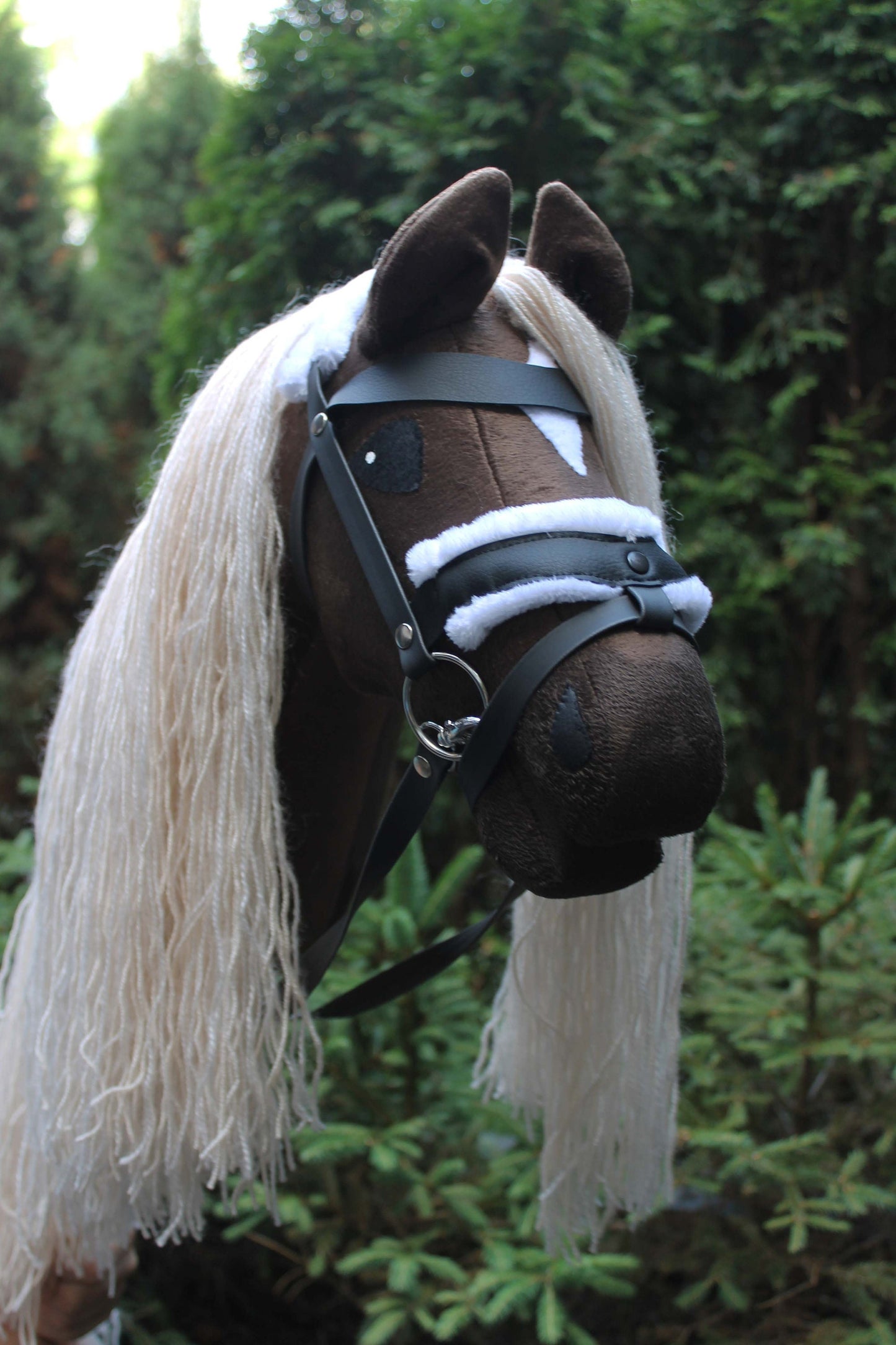 Hobby horse with bridle A3 Dark Bay HURRICANE