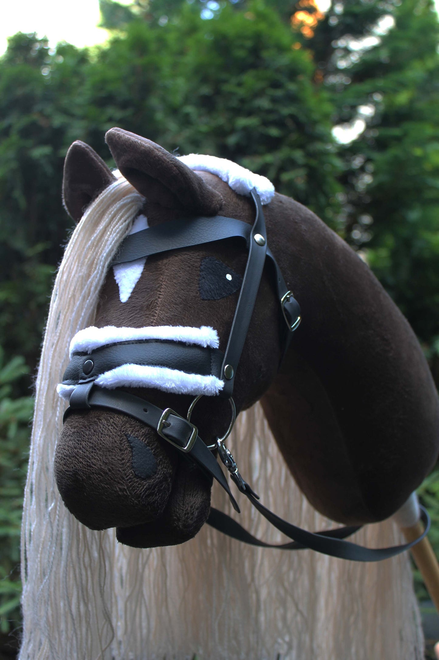 Hobby horse with bridle A3 Dark Bay HURRICANE