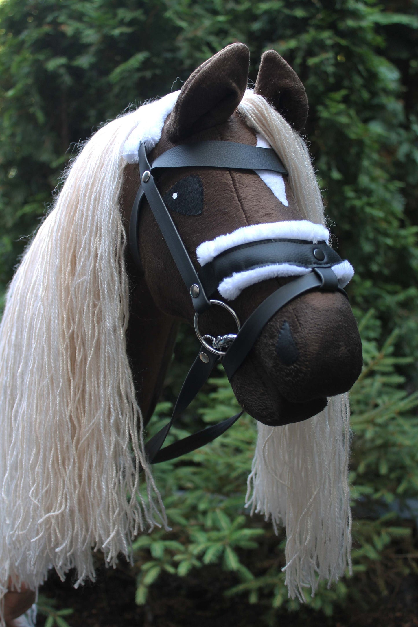 Hobby horse with bridle A3 Dark Bay HURRICANE