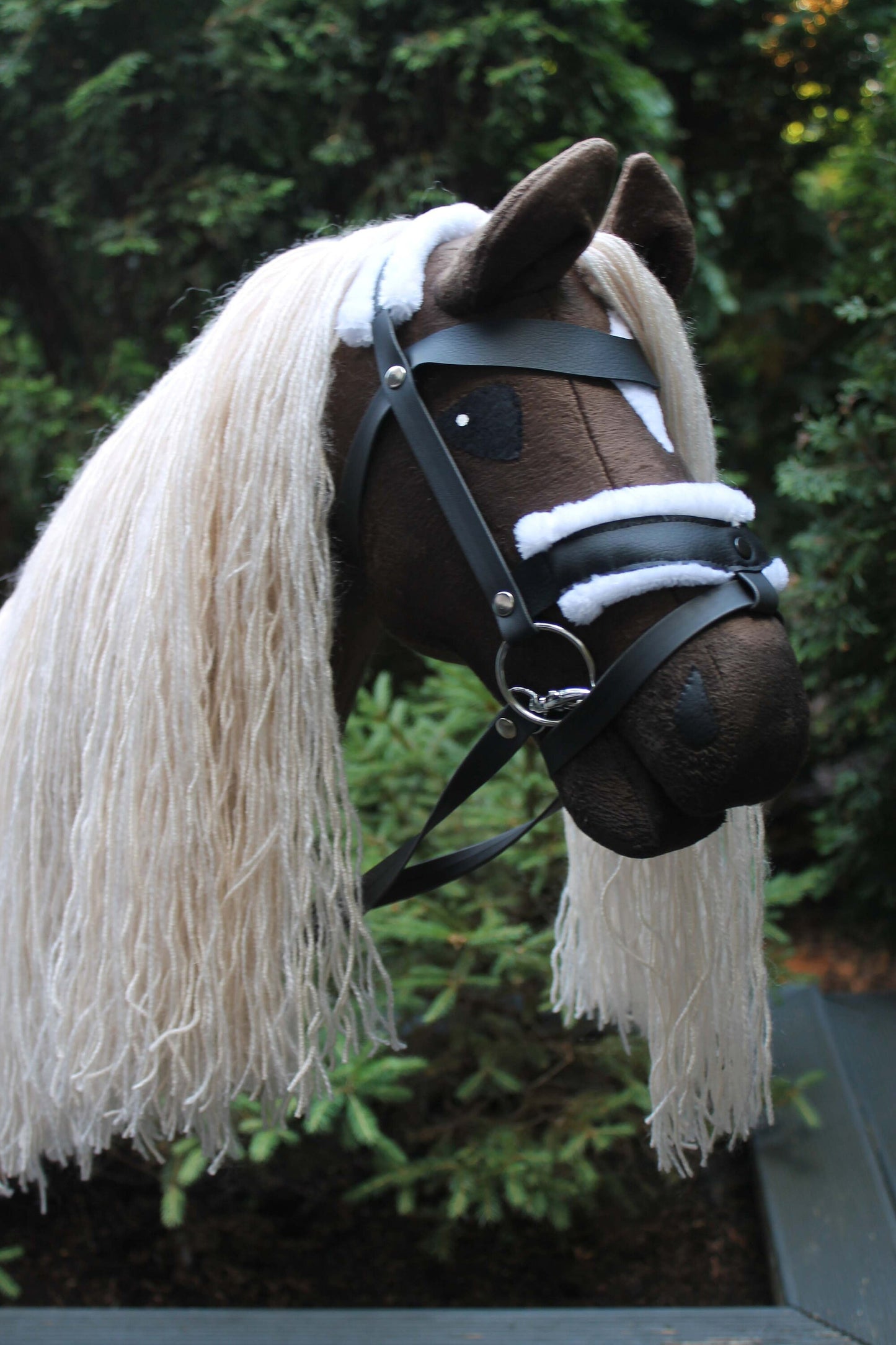 Hobby horse with bridle A3 Dark Bay HURRICANE